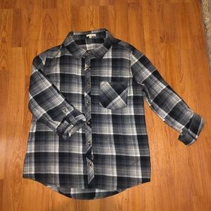 WET SEAL • Plaid 3/4 sleeve shirt